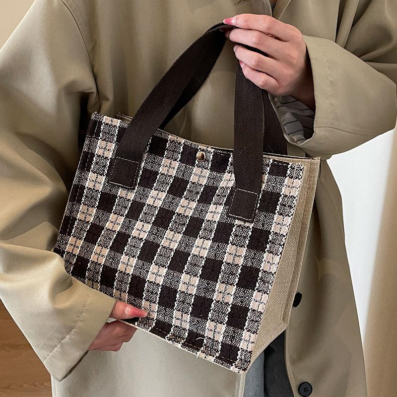 High-end Niche Woven Bag for Women Lunch Box Bento Bag Ins Japanese Girl Fashion Shoulder Bag