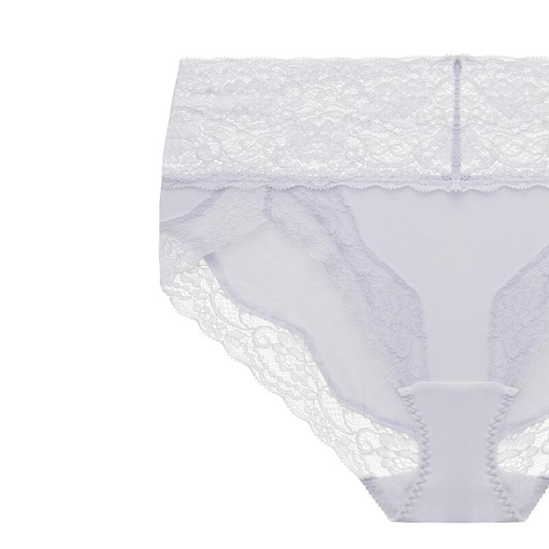Wacoal WP5619 Seamless Mid-Waist Lace Cotton Briefs
