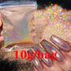 0.2mm Christmas Laser Chrome Red Glitter Powder 10G Ultra Fine Holographic Nail Pigment for Nail Gel Polish Reflective Pigment