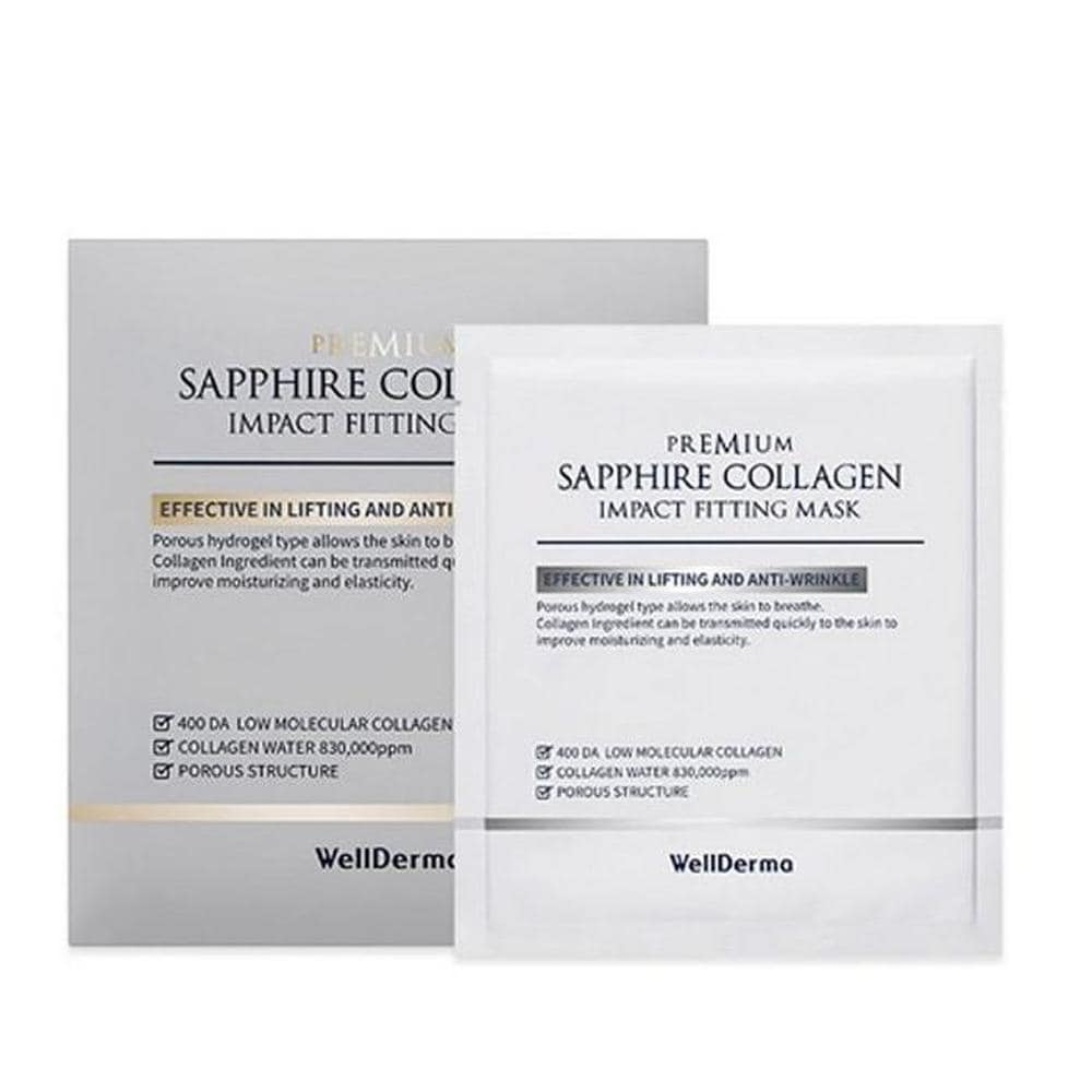 [WellDerma] WellDerma Premium Sapphire Collagen Impact Fitting Mask 4 sheets_PDS
