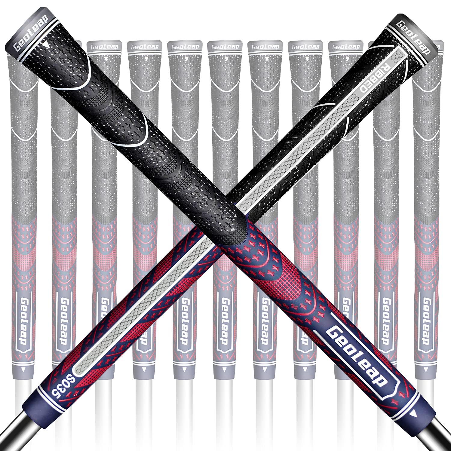 

Набор из 13 гольф-грипов Geoleap Ребра на тыльной стороне для улучшения сцепления Гибридные резиновые и кордовые гольф-клубы Стандартные 7 вариантов цвета Темно-синий ACE-R Control, Мультикомпаундный