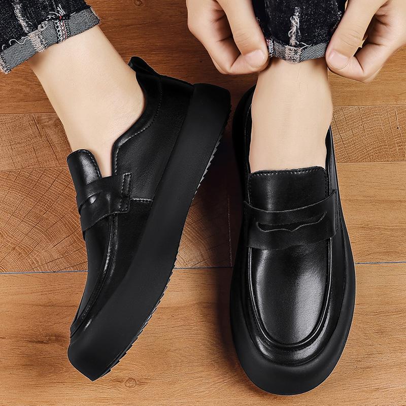 Fashion Comfortable Men's Casual Shoes New Fashion Driving Shoes Man Genuine Leather Loafers Comfy Moccasins Slip On Business Footwear