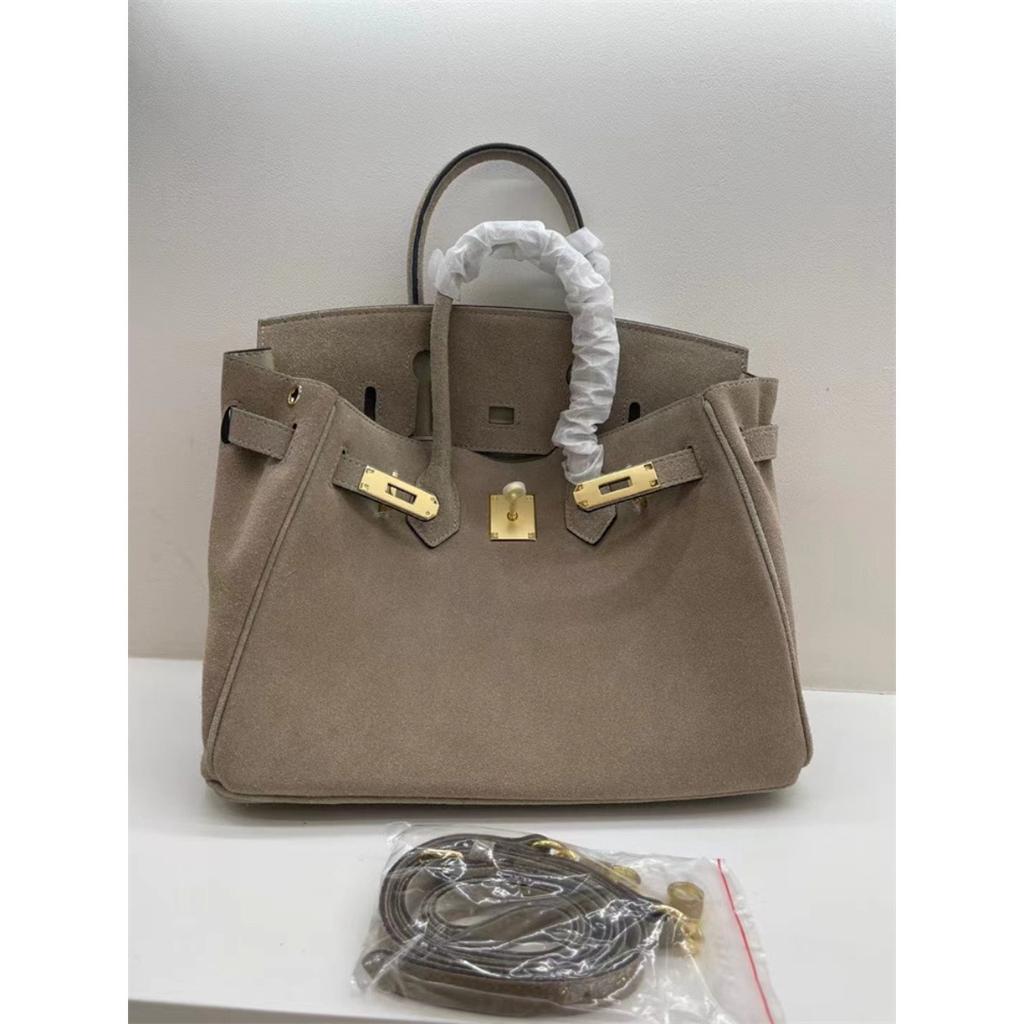 2024 Herbst und Winter neue Leder Damen Tasche matte Leder Wildleder Platin Tasche tragbar Schulter schräg über Körper Tasche