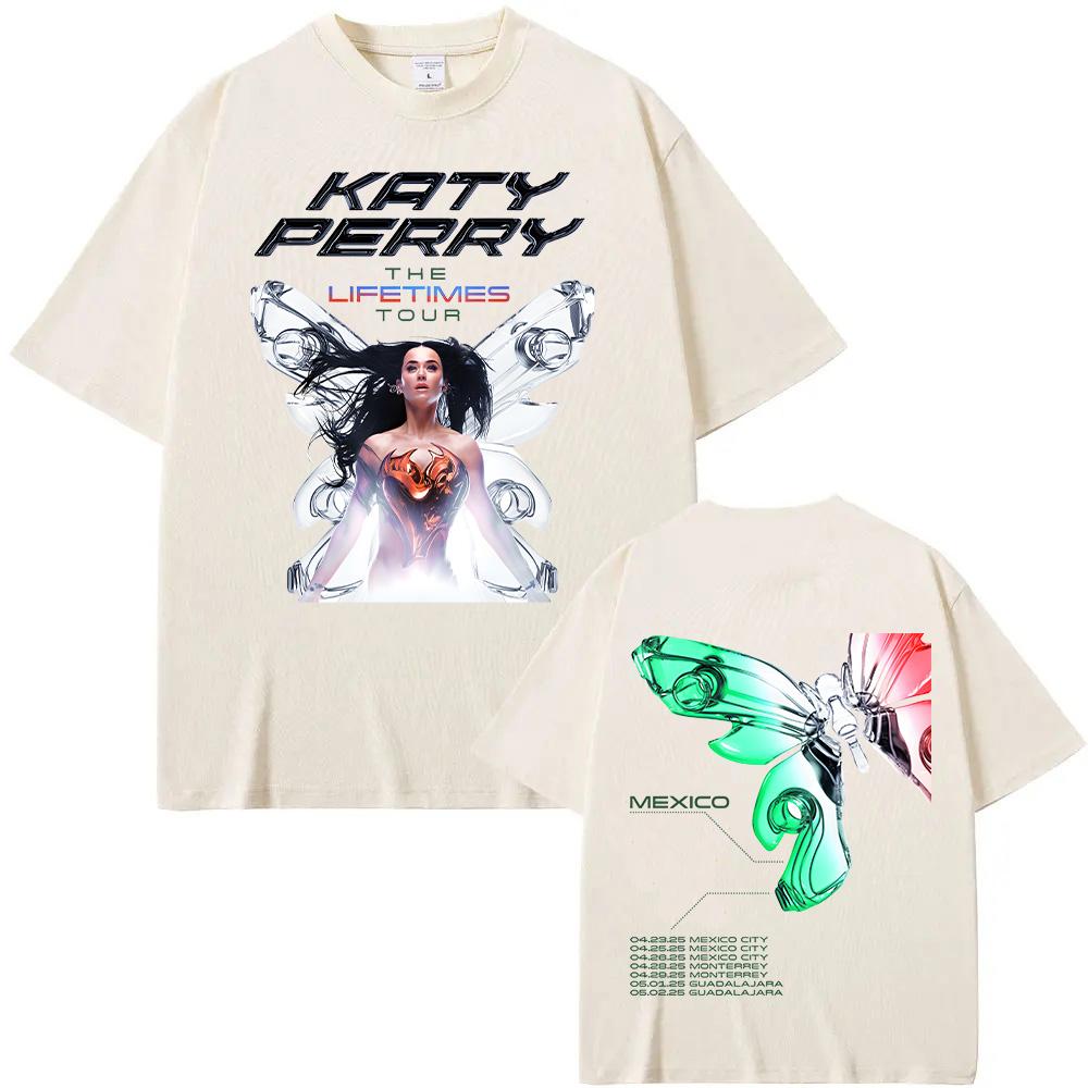Katy-Perry The Lifetimes Tour T-shirts 2025 New Fashion T-shirt Women Men Clothing Summer Cotton Tees Harajuku Aesthetic Tshirts