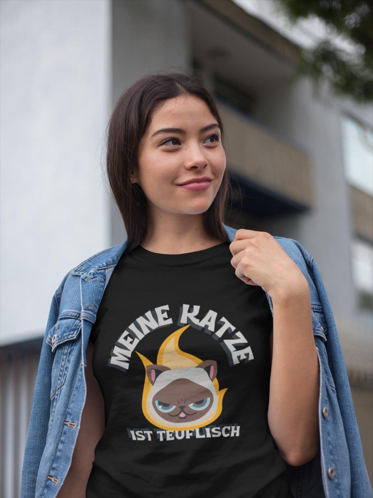 Organic Cotton Women s T-Shirt Mens Womens Tees Top My Cat Diabolical Pet Kitty Cat Gift XL