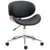 Vintage Design Office Chair Adjustable Height 360 Degree Swivel Poplar Wood Synthetic Coating 53 X 53 X 77 87 Cm
