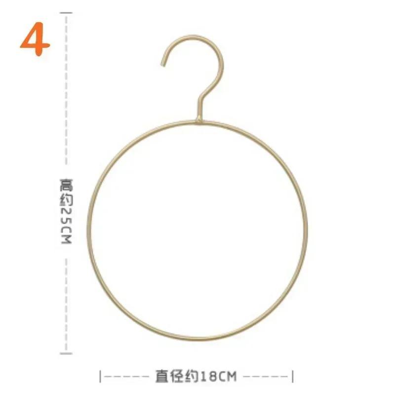 

Light Luxury Iron Art Scarf Tie Gold Hanger Ring Hook Multi Functional Cloth Hanger Home Circular Cloth Towel Hanger Accessories B