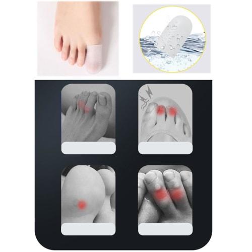Natiform Finger Socks (5 Pairs, 10 Pack) Protective Toe Caps for Big Toe and Pinky Toe, Prevents Blisters and Toe Nails
