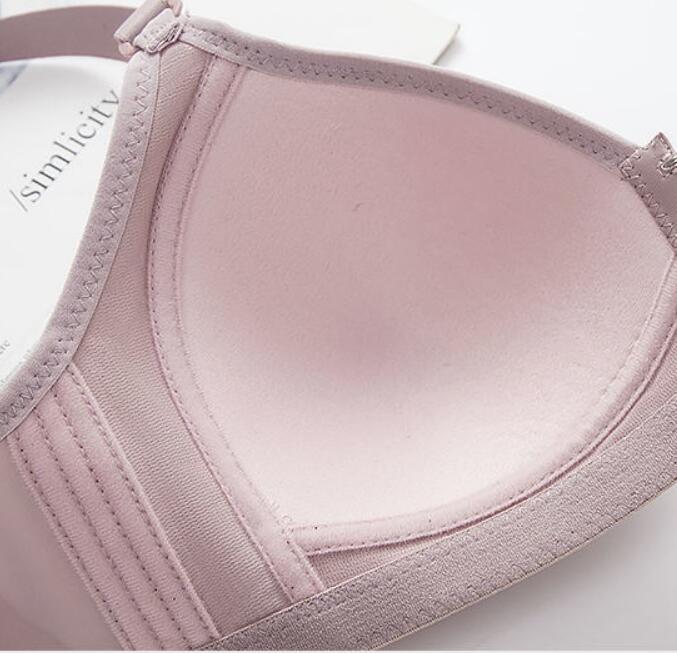 Front Buckle Bra Large Size No Steel Rings Mom Underwear Ladies Breathable Push Up Adjustable Thin Bra