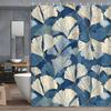 "Ginkgo Leaf Curtain - Water-Resistant, 12 Hooks, Machine Washable, All-Season, Plant Theme