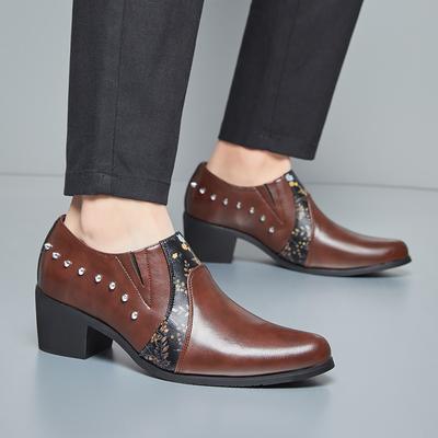 Herren Business Schuhe Formell Schwarz-braun Herren Casual Hochhackig Bequem Atmungsaktiv Marken Lederschuhe Gesellschaftsschuhe Größen 39-46