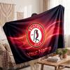 Bristol City Personalized Fleece Blanket With Football Logo, Custom Name Text Soft Warm Home Throw Blanket
