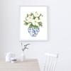 Blue and White China Magnolia Hydrangea Prints Chinoiserie Art Canvas Painting Gallery Wall Art Picture Poster Trendy Wall Decor