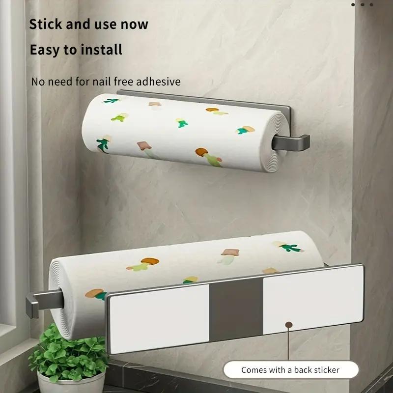 Kitchen Paper Towel Holder Adhesive Tissue Hanger Toilet Roll Paper Dispenser Cabinet Storage Napkin Rack Bathroom Accessories