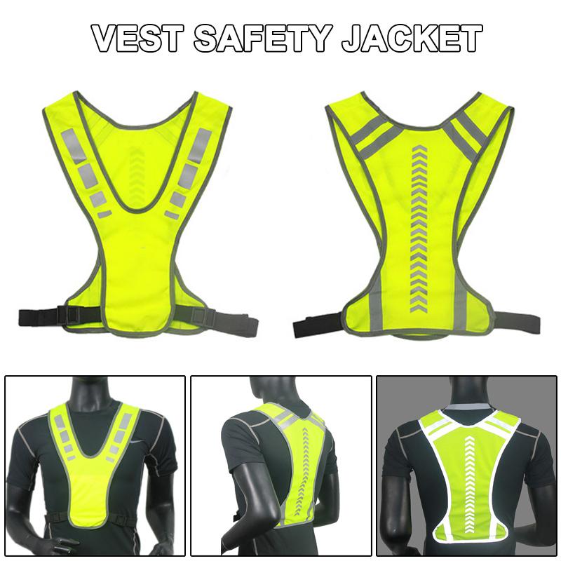 

Outdoors Reflective Vest Comfortable Breathability Safety Night Jacket For Man Woman Running Jogging Cycling Motorcycle Walking помаранчевий