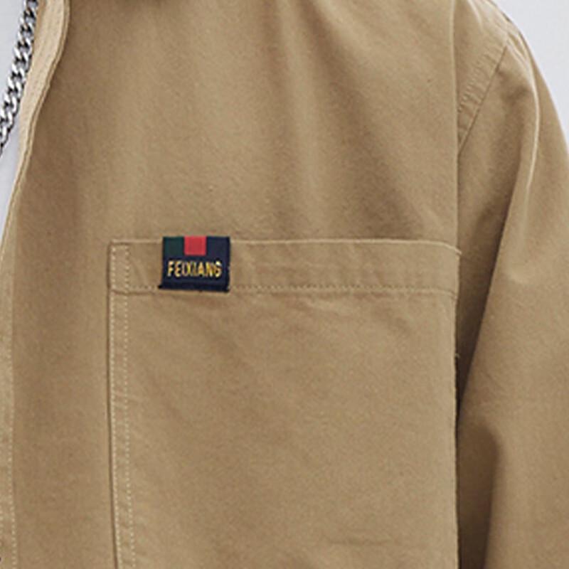 Mark Fairwhale Men's Pure Color Long-Sleeve Casual Shirt