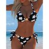 New Bikini Two-piece Chest Metal Starfish Decorative Swimsuit Printed Swimsuit