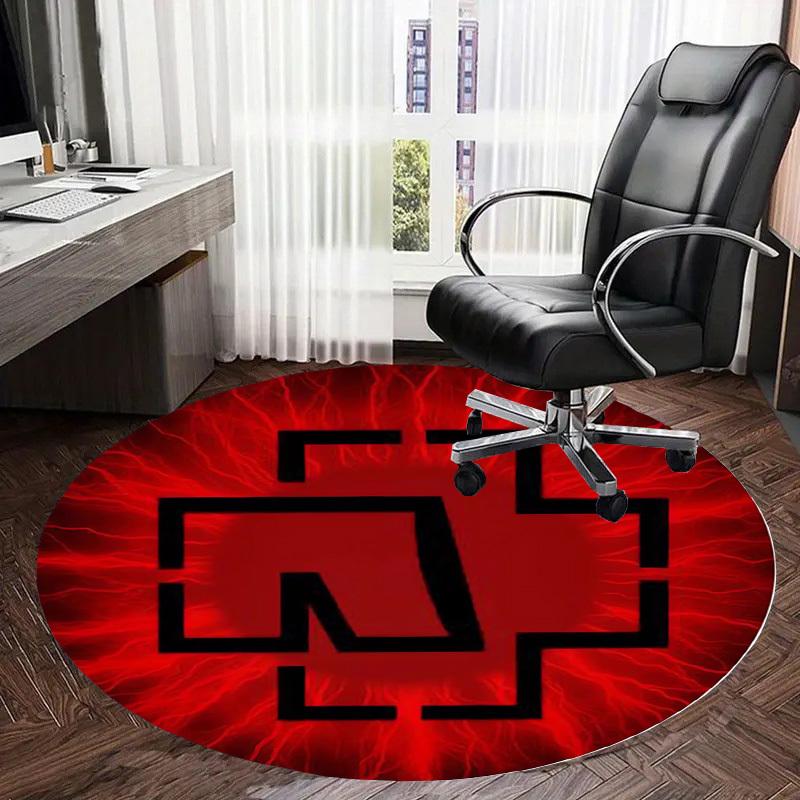 1 Stück Rotes Kreuz Symbol Runder Teppich, Hergestellt aus Polyester, Perfekt zum Dekorieren von Bürostühlen, Wohnzimmern, Ein Lebendiger Dekorativer Teppich