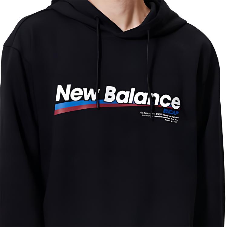 New Balance Sweatshirts Unisex Black Hooded Moderate Regular