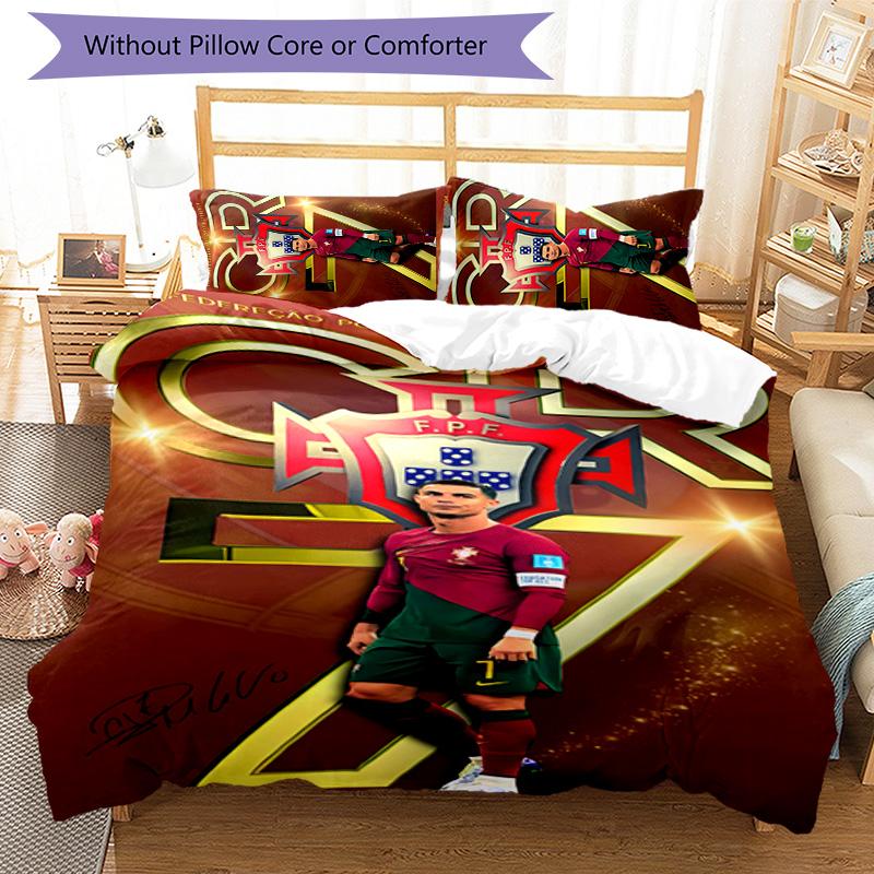 CRF 7 3pcs Bedding Set Duvet Cover Closure Includes 1 Duvet Cover & 2 Pillowcases for All Seasons Bedroom Home Dorm Decor
