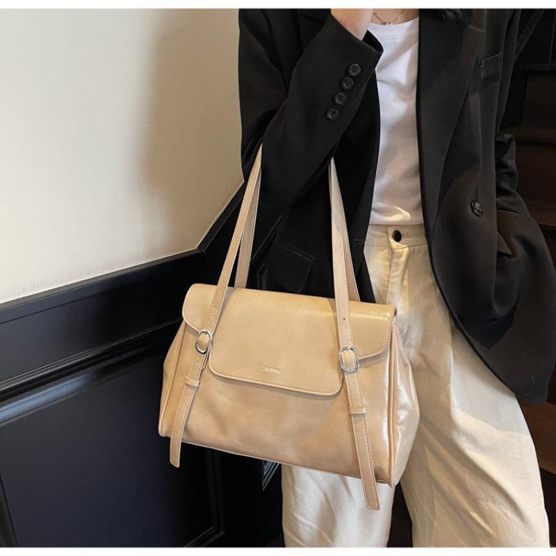 Single Shoulder Commuter Underarm Bag Women's New High-end Light Luxury Niche Retro Large-capacity Bag