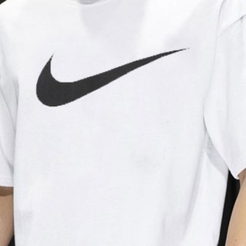 Nike Logo Print Crew Neck Short Sleeve T-Shirt Men Tops White BV0628-100