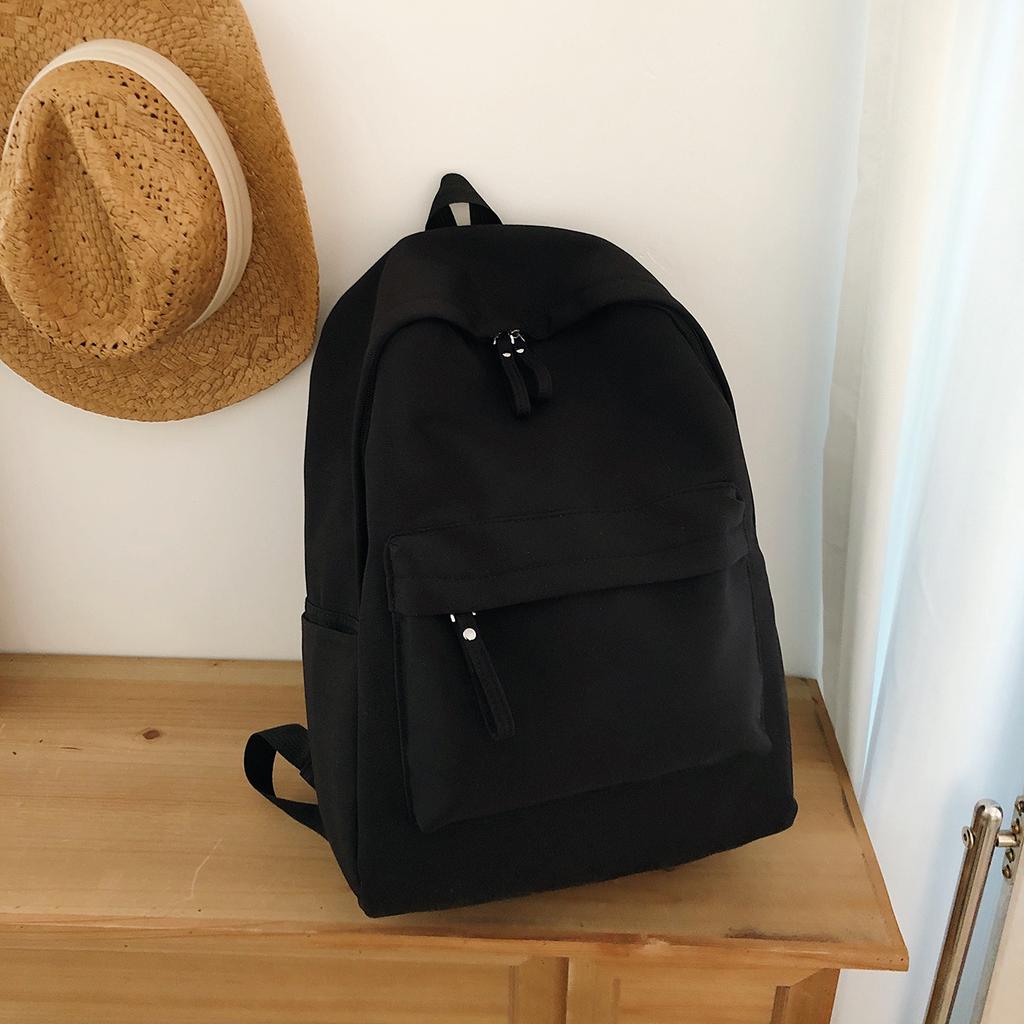 Schoolbag trendy brand solid color student schoolbag large capacity college style backpack college students men and women travel backpack leisure
