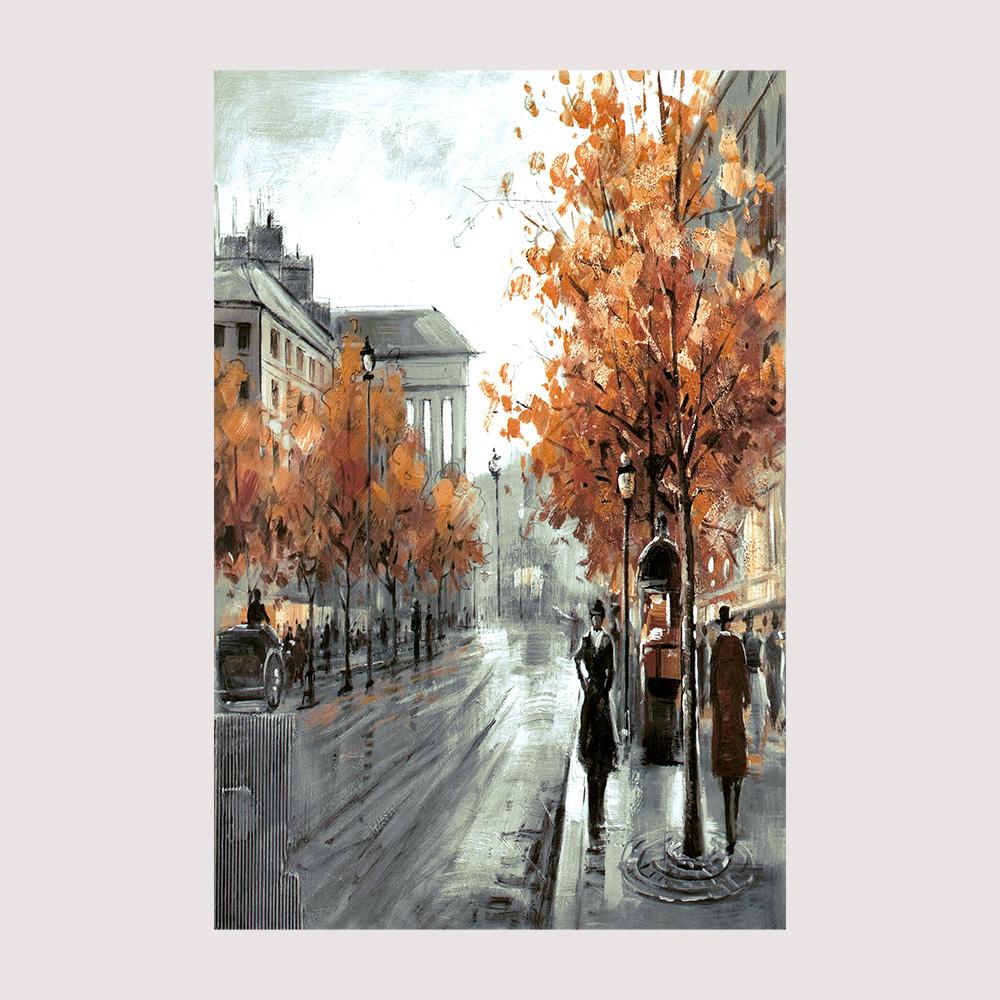 

Винтажный абстрактный городской уличный холст, картина, пейзажный постер для гостиной, спальни, домашний декор, настенная картина, безрамное 30x40cm