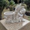 European Creative Angel Flower Pot for Succulents - Outdoor Garden Resin Sculpture Ornament