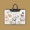 Kawaii Cartoon Animal Print Waterproof PU Laptop Handbag Shock Resistant Portable Notebook Carry Case Compatible With All Brands 13-16 Inch Laptops
