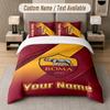 Set Biancheria da Letto Design AS Roma Testo Personalizzato 1 Copripiumino & 2 Federe