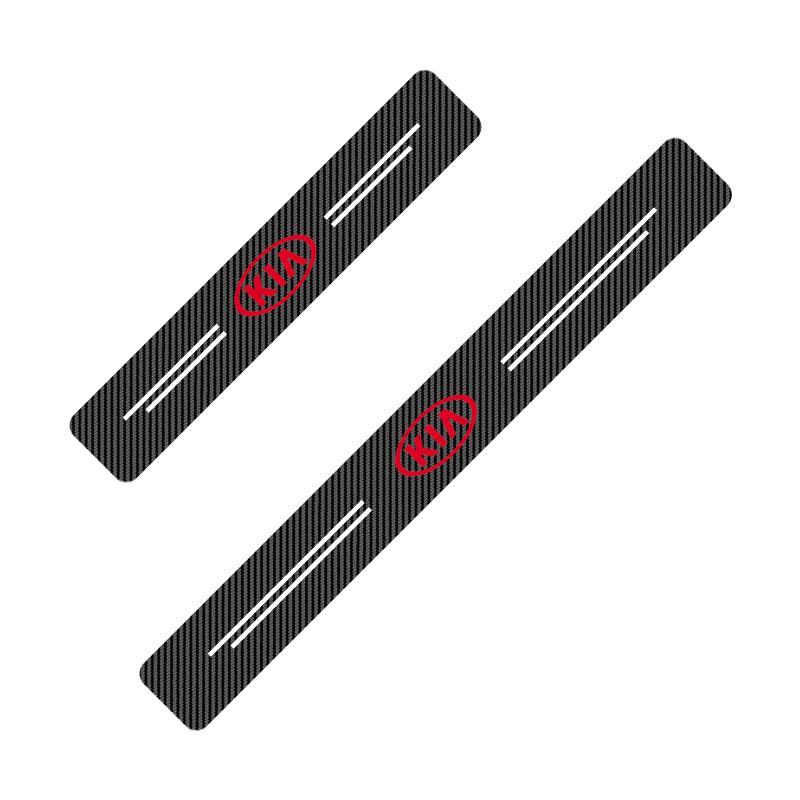 Car Threshold Strip Carbon Fiber Anti-Scratch Sticker Door Sill For KIA Rio Ceed Sportage Cerato Soul Sorento K2 K5 Flip