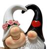 Gnome Statue Handmade Collectible Valentine's Day Dwarf Sculpture Valentine's Gnomes Decoration For Living Room Bedroom Shelf
