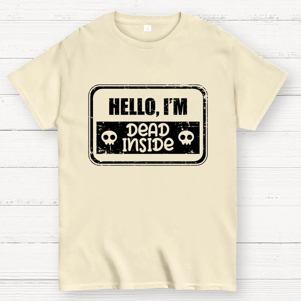Dead Inside Unisex Cotton Summer Casual Cool Loose T-Shirt