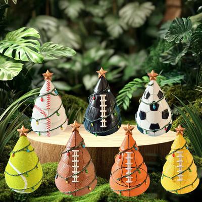 Weihnachtsdekoration Sportballförmige Weihnachtsbaum-Multi-Stil Baseball Football Tennisball Detail Festliche Tischdekoration