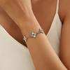 Elegant Four-Leaf Clover Gourd Bracelet - Light Luxury Women's Versatile Accessory