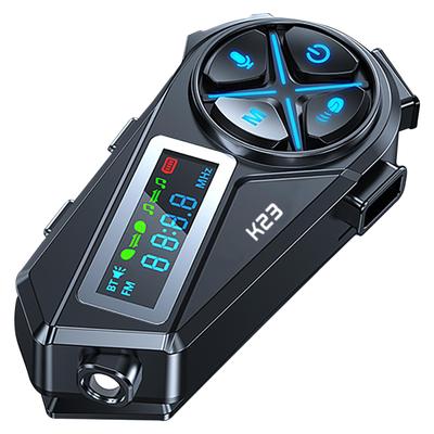 Motorcycle Intercom with OLED Simultaneous 1000M 48 Hours of Continuous Bluetooth Motorcycle Communication Noise Sound Voice IP67 Helmet Music FM