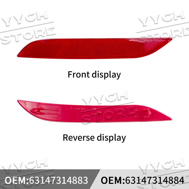 For BMW E84 X1 2013 2014 2015 Car Rear Bumper Brake Light Reflector Lamp 63147314883 63147314884 Red Lens Warning Strip