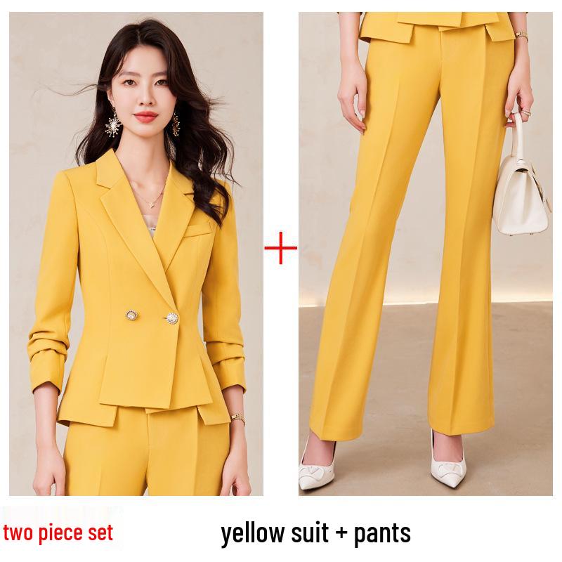 Women's Professional Spring/Autumn Suit Set: Elegant Host & Formal Wear for Salon or Work