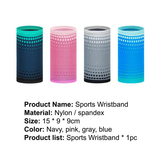 Sports Wristband Compression Protective Nylon Knit Assistance Sweat Bands for Basketball Volleyball Fitness Weight Lifting