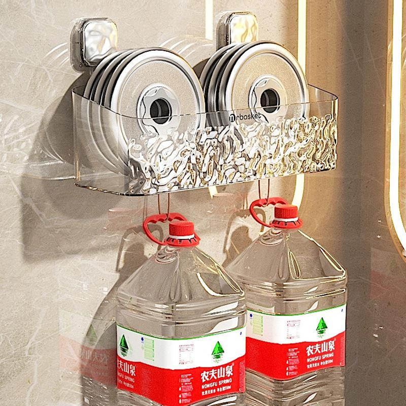 Stansfritt väggmonterat badrumsförvaringsställ: Kam, Rakhyvel, Tandborsthållare