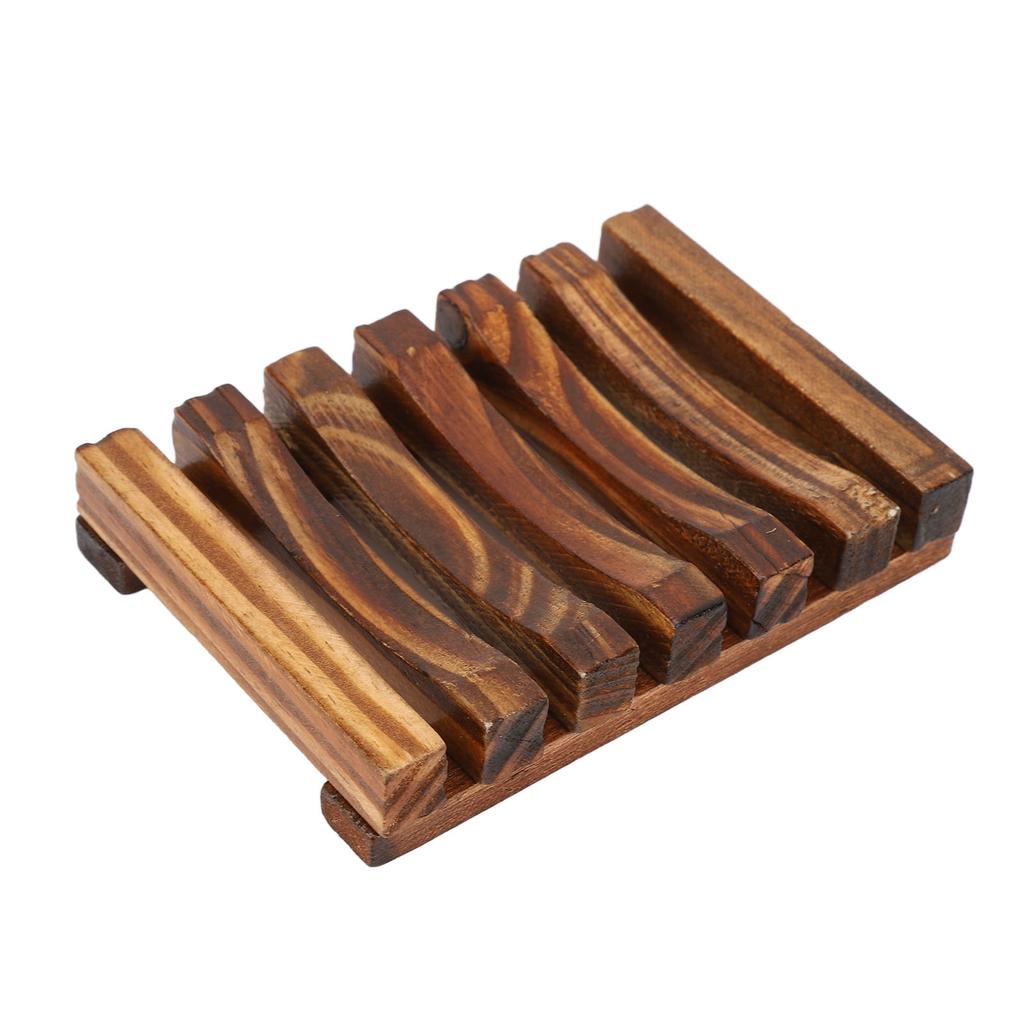 4 Pcs Bamboo Soap Dish Good Ventilation Drainage Water Resistant Bamboo Soap Saver