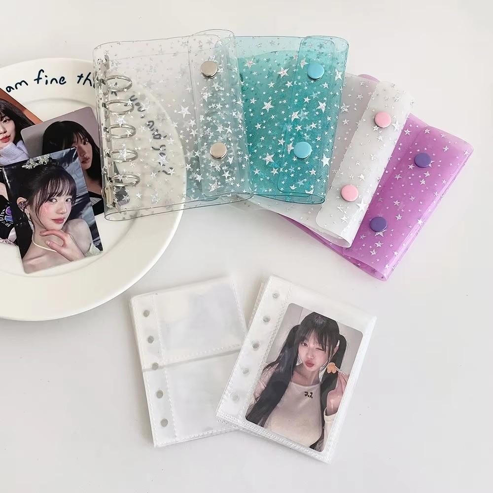 Sparkling M5 Stars Loose Leaf Card Album Y2k Fashion Photo Storage Diary Book Photo Collecting
