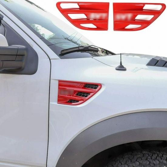 Front Side Cowl Air Vent Outlet Fender Cover Trim For Ford F150 Raptor 09-14 Red
