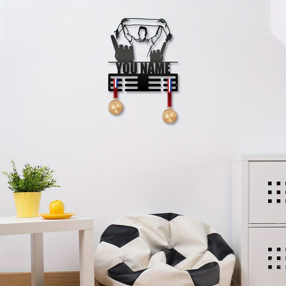Metal Trophy Rack 12 Slots Wall Decor Personalized Sports Display Holder