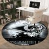 Los Angeles Rams Design Round Rug for Livingroom,Bedroom, Palyroom, Chair Rug, Area Rug, Circle Carpet, Large Size Fan Christmas Gift