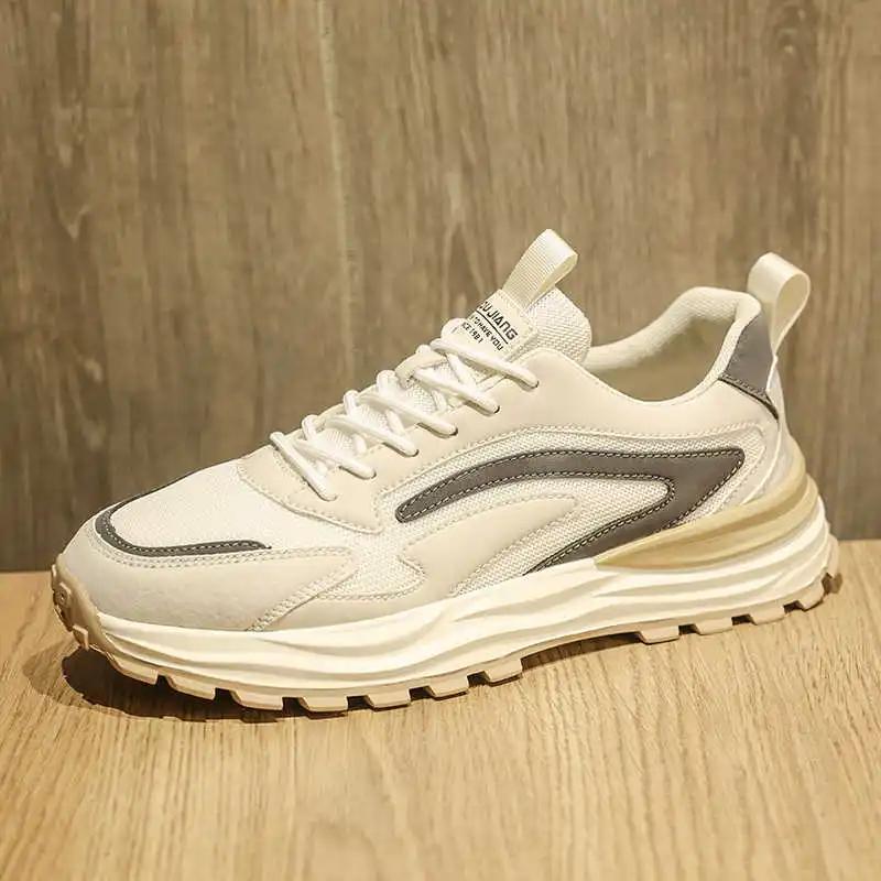 Fashion Legitimate Leather Flat Sole Spring Sneakers Training Class Men's Shoes Tennis Brands Sports Funny What's Tenis Luxury