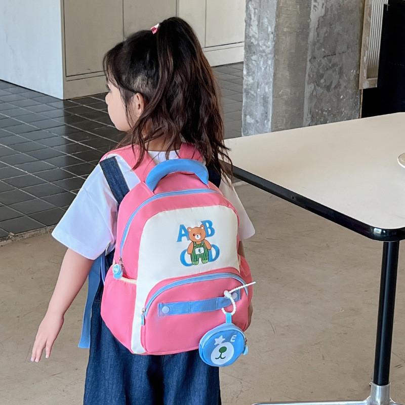 Attractive And Functional Kids Backpack With Whimsical Bear Design Perfect For Kindergarten Use