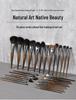 25-Piece Animal Hair Makeup Brush Set: Includes Wool Brushes for Eyeshadow, Nose Shadow, and Foundation - Artist Recommended