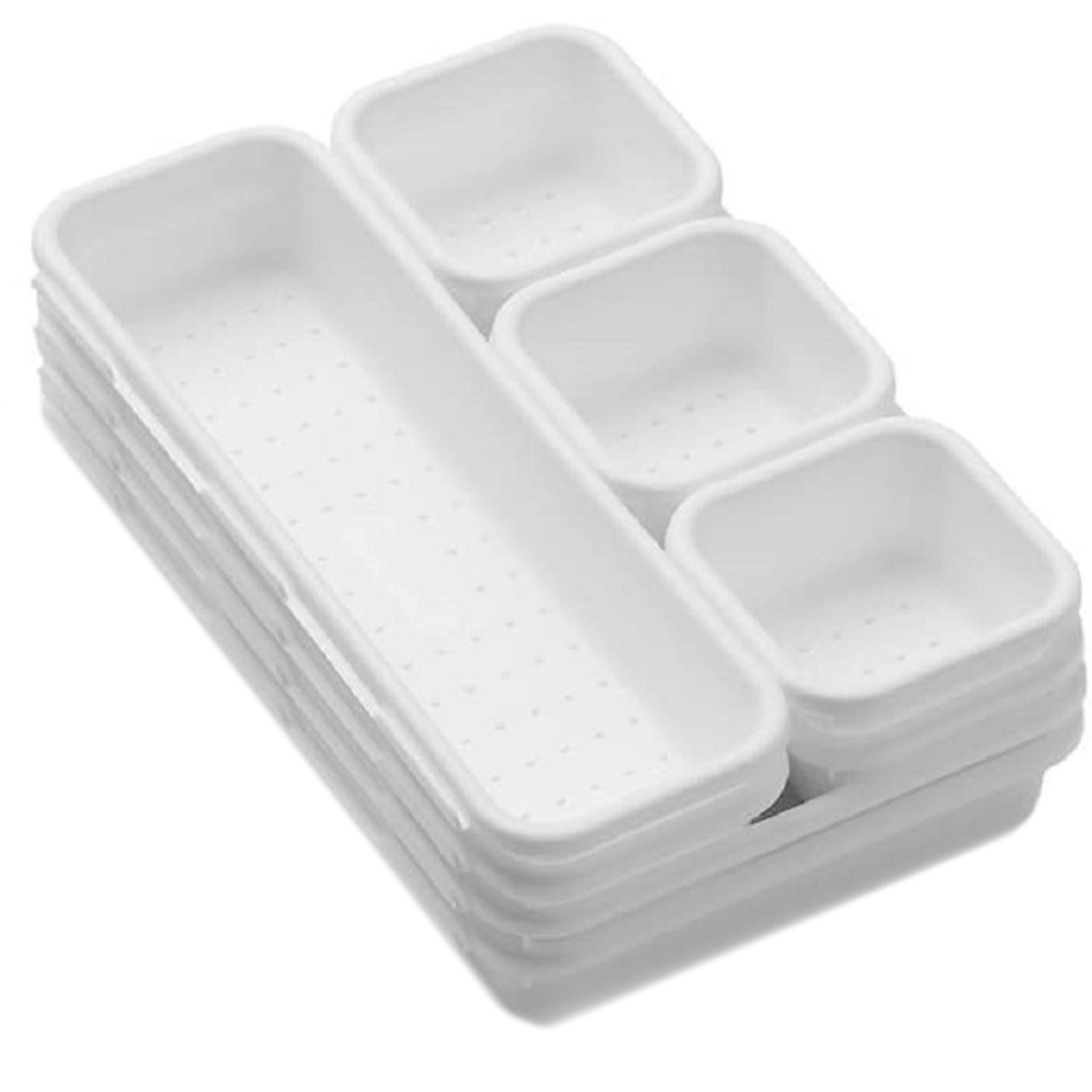 

8 шт. многофункциональные ящики для хранения ящиков для хранения, лотки для косметики, косметические перегородки белый